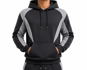 Sudadera con Capucha para Hombre, Diseño Color Block, Manga Raglán, Informal, Transpirable, Holgada, de Forro Polar, para Invierno, ODM - Product Image 1