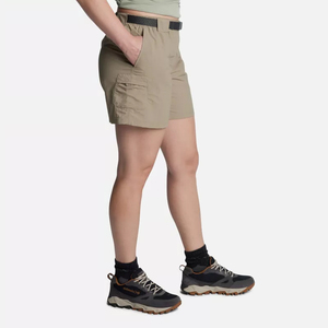 Short cargo en toile taille haute pour femme Be Dot, couleur unie, délavé, séchage rapide, taille élastique, décontracté, pour l'extérieur, avec logo - Product Image 3