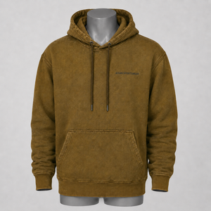 High Street <b>Aesthetic</b> Solid Acid Wash Hoodies 100% Cotton Winter Men's Eco-Friendly Breathable Hooded Apparel Modern Trendy - Product Image 2
