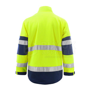 Chaqueta de Seguridad de Alta Visibilidad con Tiras Reflectantes para Construcción en Exteriores, Protección Contra Incendios, Ropa de Trabajo Transpirable e Impermeable - Product Image 2