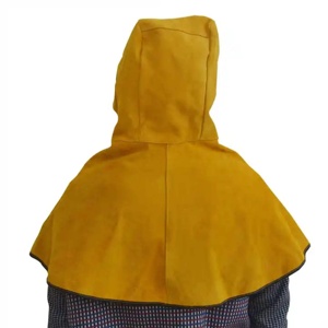 JNM SAFETY JNM-331 Equipo de Protección Personal, Capucha de Soldadura de Cuero Vacuno Resistente al Fuego, Seguridad Industrial para Soldadores - Product Image 1