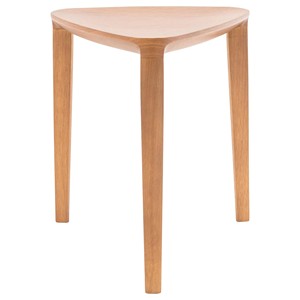 Tabouret en bois MDF blanc minimaliste, finition naturelle, décoratif - Aqudus Saleem - Product Image 3