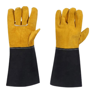 Guantes DE SEGURIDAD DE CUERO dividido de piel de vaca Guantes de trabajo de soldador industrial resistentes al fuego resistentes al calor certificados EN388 - Product Image 1