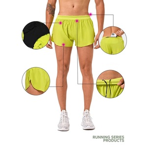 Pantalones Cortos Deportivos Híbridos para Gimnasio, Sensación Suave y Resistente, con Bolsillo Trasero Integrado, Hechos de Poliéster Reciclado, para Todas las Temporadas - Product Image 3