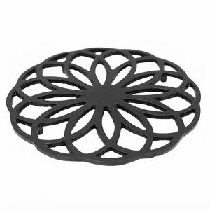 Heavy Duty Iron Trivet for Hot Dishes Round Heat Resistant Metal Pot Holder Kitchen Countertop Protection and Dining Accessory - Product Image 1