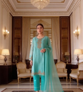 ชุดเดรสปาร์ตี้สีน้ำตาล 3 ชิ้น แบบคามีซ ชัลวาร์ ผ้าลอน ขายดีมาก ชุดสูทผู้หญิงสไตล์ปากีสถาน อินเดีย สำหรับฤดูร้อนและฤดูหนาว - Product Image 5