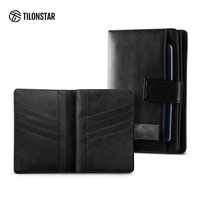 Dompet Kartu Perjalanan Portabel TILONSTAR TPW118 Kulit Mikrofiber Imitasi Crazy Horse RFID Dompet Mewah Tempat Paspor