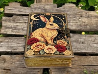 Carnet en cuir fait main Herbe Héritage, style vintage, origine Rajasthan, cadeau de Pâques, 200400 pages à bords festonnés