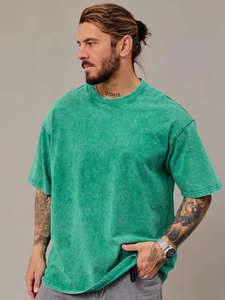 Camiseta de Algodón Grueso para Hombre, 220 GSM, Doble Costura Resistente, Estilo Casual para Marcas de Ropa Urbana - Product Image 5