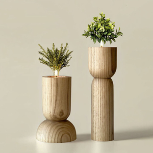 Portavelas de Madera Hecho a Mano, Pulido, Ecológico, Estilo Indio, Clásico, Decoración Navideña, Regalos para Ferias Comerciales - Product Image 6