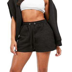 Pantalones cortos de lana para mujer, ropa de verano informal, pantalones cortos para correr, pantalones cortos de rizo de algodón personalizados para mujer para damas - Product Image 1