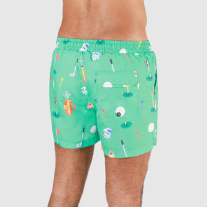 Shorts de bain pour hommes de haute qualité, 95% polyester, 5% élasthanne, extensibles dans 4 directions, respirants, avec cordon de serrage, taille élastique, imprimé numérique - Product Image 2