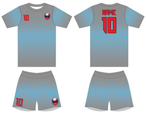 Ensemble de maillot de football personnalisé avec impression par sublimation, manches courtes, col rond, tissu respirant en polyester, ensemble uniforme pour adultes unisexe - Product Image 1