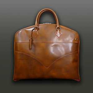 Sac de transport pour costume en cuir véritable, fait main, robuste, avec fermeture éclair, décontracté, simple, pour voyage et affaires - Product Image 3