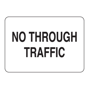 Panneau de signalisation routière Brady No Through Traffic Sign, panneau de restriction d'accès aux véhicules à haute visibilité et réfléchissant - Product Image 1