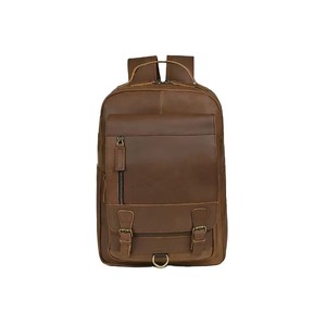Distressed Genuine Leather Laptop <b>Backpack</b> <b>Waterproof</b> Anti-Theft Travel Rucksack Rugged Leather Bag LBP-0411 - Product Image 5