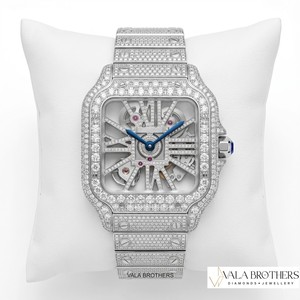 Reloj de Lujo Mossinate de Acero Inoxidable Plateado en Oferta, con Brillantes Diamantes y Diseño Resistente al Agua - Product Image 6