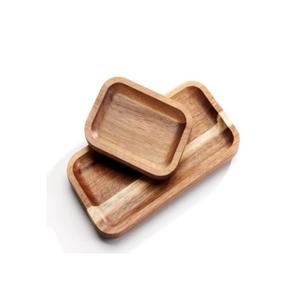 Assiette en bois jetable ronde naturelle pour restaurant japonais, idéale pour le pain et les fruits – Vente en gros - Product Image 2