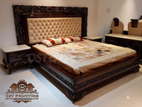 Achetez un lit double king size avec rangement, en teck moderne sur mesure, nouvelle arrivée, meubles de chambre à coucher, prix d'usine