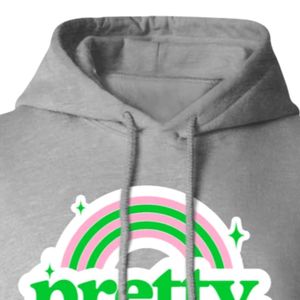 Sudadera con Capucha Gris con Estampado Gráfico, Sudadera de Forro Polar Suave de Manga Larga, Top con Capucha Informal, Ropa de Calle a la Moda, Sudadera Cálida para Mujer, Uso Diario - Product Image 5