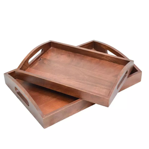 Bandeja de Madera Decorativa con Diseño de Llama, Bandeja de Madera Natural para Servir Alimentos, Bandeja Decorativa Moderna de Madera para Servir Alimentos - Product Image 3