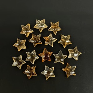 Citrine naturelle en forme d'étoile, pierre précieuse lisse sculptée à la main, 10 mm, citrine jaune, pierre en vrac, prix de gros, fabrication de bijoux en vrac - Product Image 4