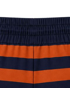 Short de sport rayé bleu marine et orange pour femme, séchage rapide, respirant, pour la gym, le fitness, décontracté, été, taille élastique, vêtements de sport - Product Image 6