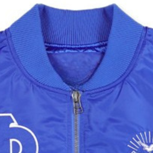 Chaqueta Bomber Azul Rey con Escudo de Letras Griegas Phi Beta Sigma para Hombre, Chaqueta con Cierre, Corte Clásico - Product Image 3