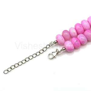 Collier ras du cou en opale rose naturelle lisse, perles rondes de 7 à 9 mm, fournisseur en gros - Product Image 6