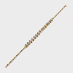 18k Yellow Gold Elegant Design Multi Shape Diamond Bracelet For Women Moissanite Diamond Bracelet At Reasonable Price - Product Image 3