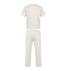 Ensemble de vêtements médicaux pour hommes de haute qualité avec chemise à col moderne, plusieurs poches, tissu respirant et coupe confortable - Product Image 2