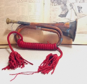 Vintage Decorative Bugle Horn Tassel Pendant Metal Trumpet Ornament Custom Gift Set - Product Image 2