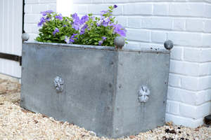Wholesale Price Cast Iron Large Heavy Vintage Green Patina Finishing Handmade <b>Rectangle</b> Outdoor Garden decorative <b>Planters</b> Pots - Product Image 3