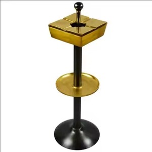 Cigarette <b>Ashtray</b> For Office Livingroom Table Top Ash Containing Use Metal <b>Ashtray</b> & Container - Product Image 3