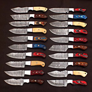Lot de 20 couteaux de chasse en acier Damas faits à la main, lame fixe, couteau de survie pour le camping en plein air, vente en gros, poignées personnalisées OEM - Product Image 3