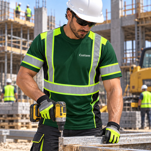 Camiseta de Trabajo Reflectante de Alta Visibilidad TwillSports para Hombre, Poliéster Transpirable de Secado Rápido, Logotipo Personalizado, Servicio OEM - Product Image 2