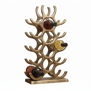 Wall Mounted Antique Display Rack for Home Furniture 1 Bottle Capacity Wine Holder <b>Freestanding</b> Geometric Wine Bottle Holder - Product Image 4