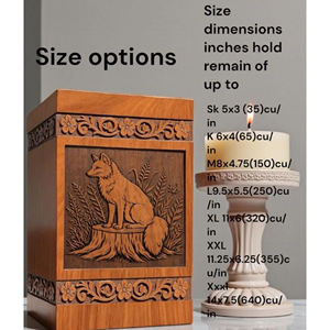 Woodland Fox Cremation Urn | Personalized Rosewood <b>Memorial</b> <b>Keepsake</b> <b>Memorial</b> <b>Keepsake</b> by AYAANS - Product Image 2