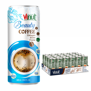 VINUT Collagen Coffee Drink 320ml-Sin lácteos, sin gluten, sin OGM, Arábica y Robusta, Etiqueta Privada, OEM/ODM, muestra gratis - Product Image 1
