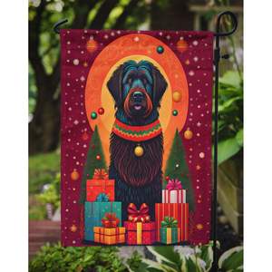 Noir Briard Vacances Noël Jardin Drapeau Multicolore Boîte Aux Lettres Décoratif Yard Drapeau Bannière Patio Illustration pour Jardin Lits De Fleurs - Product Image 3