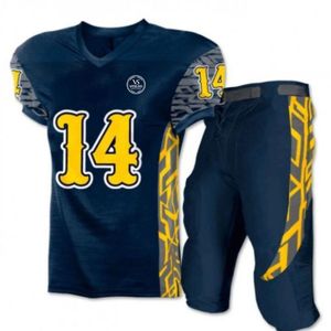 Ensemble de maillots de football américain personnalisés, vêtements de sport respirants pour les joueurs masculins et les jeunes, entraînement et compétition - Product Image 1