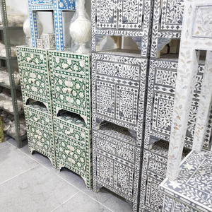 Table d'appoint en incrustation d'os Unique de qualité supérieure conception d'illustration en résine complexe pour chambre à coucher meubles d'hôpital à domicile mode indienne - Product Image 6