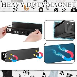 Set di 2 Portaspezie Magnetici a Forma di Gatto Nero, Cestello Magnetico in Metallo per Frigorifero, Organizzatori per Condimenti per Uso Domestico - Product Image 5