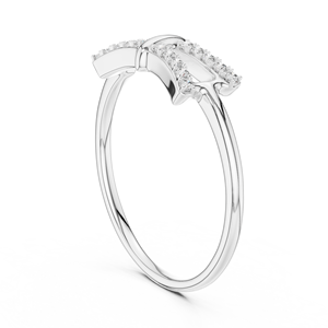 Conjunto de Diamantes Cultivados en Laboratorio de Moda, Oro Blanco de 18 Quilates con Baño de Rodio, para Compromiso, Boda, Fiesta, Regalo de San Valentín, Uso Diario, para Mujer - Product Image 2