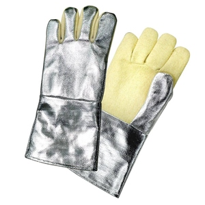 Gants de soudage en tissu para-aramide aluminisé, résistants aux flammes, à l'abrasion et à la chaleur, de haute qualité, pour travaux lourds - Product Image 3