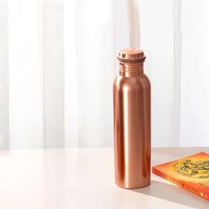 "Rustic <b>Copper</b> Bottle: Classic Style & Functionality" - Product Image 1