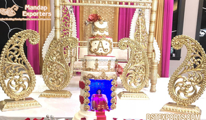 จัดงานแต่งงานพระพิฆเนศสำหรับแกว่งทางเข้างานแต่งงานมหาราชานไม้แกว่งสำหรับห้องโถงงานแต่งงานอินเดียตกแต่งทางเข้าพระพิฆเนศ - Product Image 5