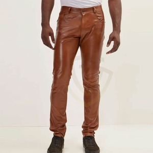 Pantalones de Cuero para Hombre, Estilo Moderno, Corte Recto, Diseño Personalizado de Alta Calidad - Product Image 1