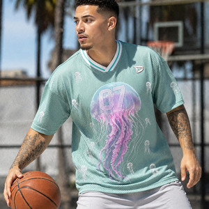 Custom Ocean Drift <b>Mesh</b> Athletic Jersey Men Y2K Retro Number 07 Sublimation Print Oversized Streetwear <b>Top</b> - Product Image 4