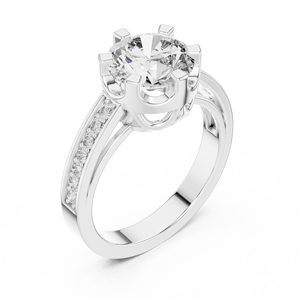 Anillo de oro hecho a mano chapado en oro de 14 quilates Cosmos para mujer diseño personalizado con piedras joyería fina para - Product Image 6